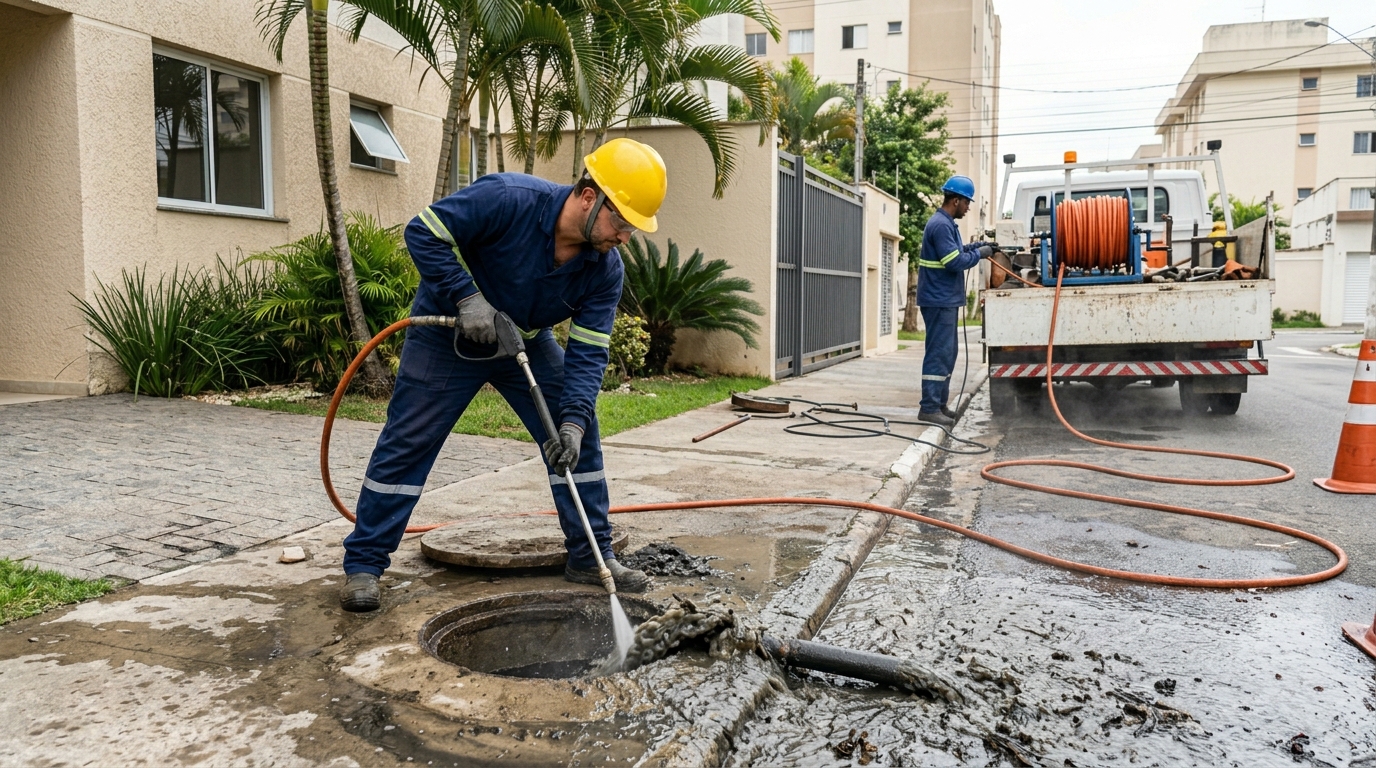 Hidrojateamento com jato de alta pressão em Porto Alegre-RS
